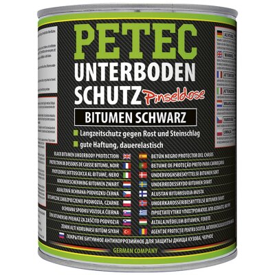 PETEC  Bitumen Unterbodenschutz Schwarz Pinseldose 1000ml