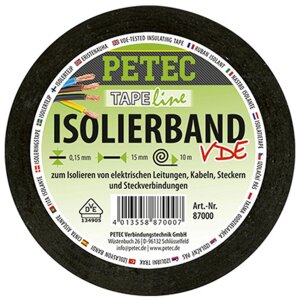 PETEC ISOLIERBAND, 15 MM X 0,15 MM X 10 M