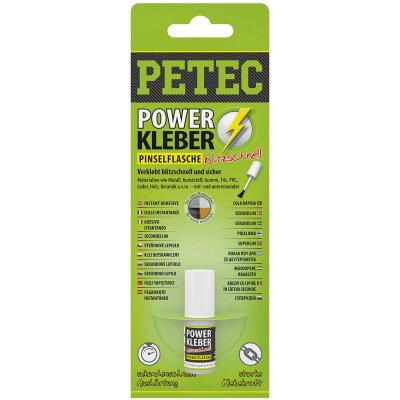 PETEC POWER KLEBER PINSELFLASCHE, 4 G, SB-KARTE