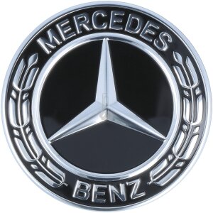 ORIGINAL MERCEDES-BENZ Wheel cover Star Laurel wreath  Black/Chrome 1 piece