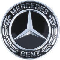 ORIGINAL MERCEDES-BENZ Wheel cover Star Laurel wreath  Black/Chrome 1 piece