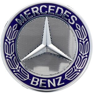 ORIGINAL MERCEDES-BENZ Radzierdeckel Stern Lorbeerkranz Royal Blau/Chrom 1 Stück