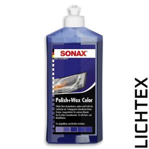 SONAX POLISH + WAX COLOR SCHWARZ LACKPOLITUR WACHS FARBPOLITUR PFLEGE 500 ml