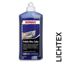 SONAX POLISH + WAX COLOR SCHWARZ LACKPOLITUR WACHS FARBPOLITUR PFLEGE 500 ml