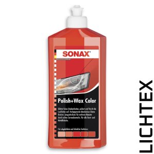 SONAX POLISH + WAX COLOR ROT LACKPOLITUR WACHS FARBPOLITUR PFLEGE 500 ml