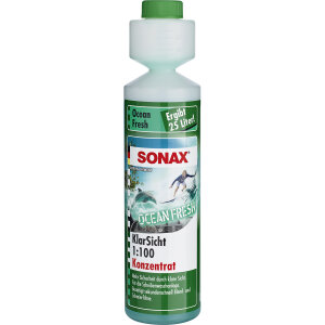 SONAX KlarSicht 1:100 Konzentrat Ocean-fresh Hochkonzentrierter Reinigungszusatz f&uuml;r die Scheibenwaschanlage 250 ml