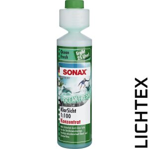 SONAX KlarSicht 1:100 Konzentrat Ocean-fresh Hochkonzentrierter Reinigungszusatz für die Scheibenwaschanlage 250 ml