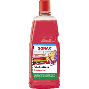 SONAX ScheibenWash Konzentrat Cherry Kick Sommer Scheiben- und Scheinwerferwaschanlage Reinigungskonzentrat 1 l