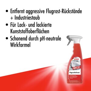 SONAX Flugrost Entferner Rostflecken und Industriestaub Reiniger Aktionsgröße 750 ml