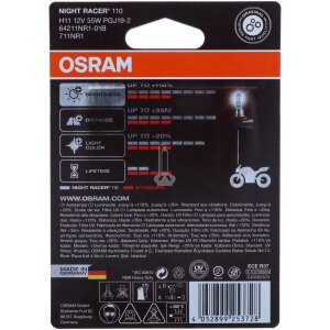 OSRAM Night Racer +110 - maximum Performance H11