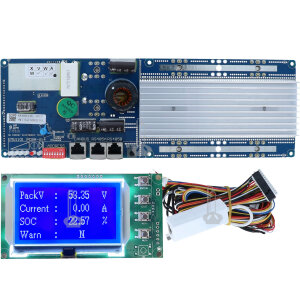 SEPLOS BMS CAN/RS485 8-16S LiFePO4 Batterie-Management-System 200A mit Display und RS485-USB PC Adapter