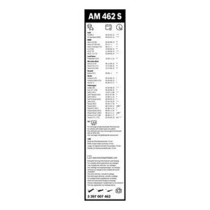 Bosch AeroTwin AM462S Flachblatt Scheibenwischer 3 397 007 462 Wischerblätter Satz