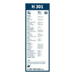 Bosch Rear H301 Heckscheiben Scheibenwischer 3 397 004 629 Wischblatt