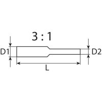 SWG WAERMESCHRUMPFSCHLAUCH/KLEBER 0,5 M   6,0  -  2,0, 1 Stück