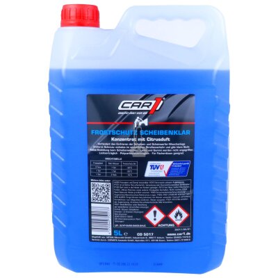 CAR1 Frostschutz Scheibenklar-Konzentrat mit Citrusduft 5 Liter