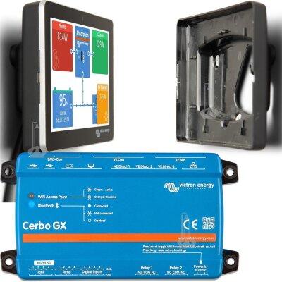 Victron Cerbo GX und Touch Display 50 70 Wall Mount CCGX Energy