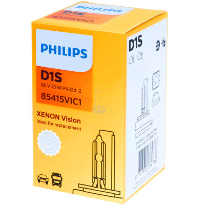 PHILIPS D1S 85415VI XenStart Vision Xenon Brenner Single B-Ware