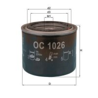 MAHLE OC 1026 Ölfilter für  HONDA