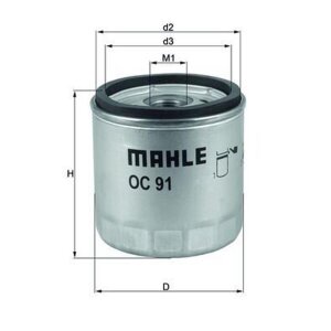 MAHLE OC 91D1 Ölfilter