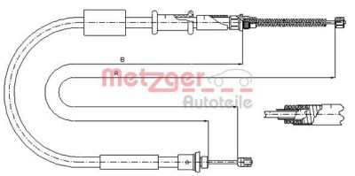 METZGER 321.6 Seilzug Feststellbremse