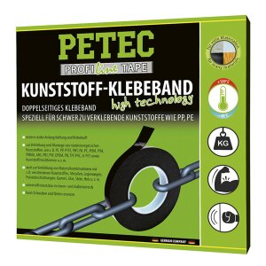 PETEC  Kunststoff-Klebeband, 10Mx19MM