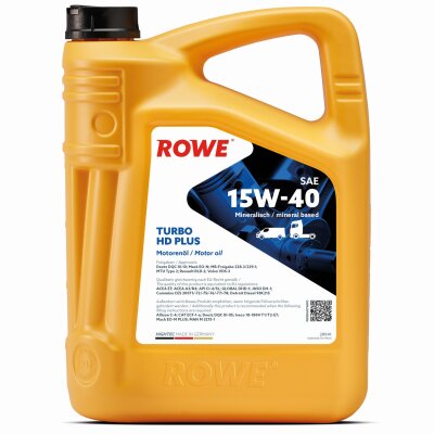 ROWE HIGHTEC TURBO HD SAE 15W-40 PLUS 5 Liter