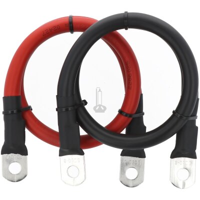 XENES Connect Batterieanschlusskabel mit Ring-Kabelschuh 10 mm&sup2; 0.5 m Rot