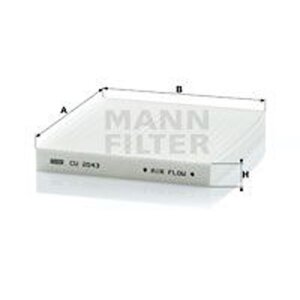 MANN-FILTER CU 2043 Filter Innenraumluft