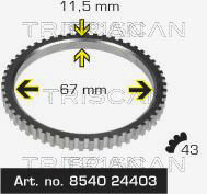 TRISCAN 8540 24403 Sensorring ABS