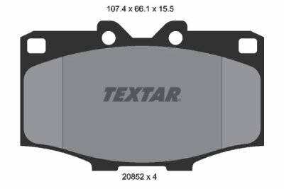TEXTAR 2085201 Bremsbelagsatz Scheibenbremse Bremsklötze Bremsbeläge