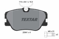 TEXTAR 2094102 Bremsbelagsatz Scheibenbremse Bremsklötze Bremsbeläge für MB