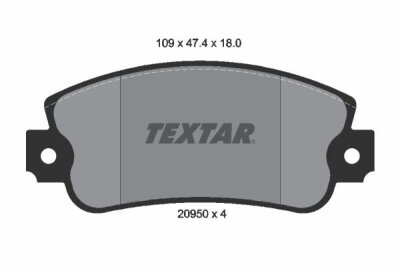TEXTAR 2095005 Bremsbelagsatz Scheibenbremse Bremsklötze Bremsbeläge