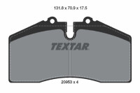 TEXTAR 2095302 Bremsbelagsatz Scheibenbremse Bremsklötze Bremsbeläge für PORSCHE