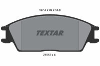 TEXTAR 2101204 Bremsbelagsatz Scheibenbremse Bremsklötze Bremsbeläge für HYUNDAI