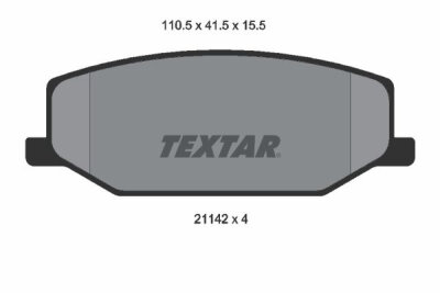 TEXTAR 2114202 Bremsbelagsatz Scheibenbremse Bremsklötze Bremsbeläge für SUZUKI