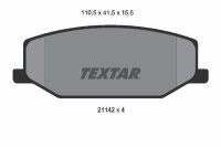 TEXTAR 2114202 Bremsbelagsatz Scheibenbremse Bremsklötze Bremsbeläge für SUZUKI