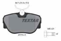 TEXTAR 2117302 Bremsbelagsatz Scheibenbremse Bremsklötze Bremsbeläge für BMW