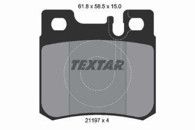TEXTAR 2119701 Bremsbelagsatz Scheibenbremse Bremsklötze Bremsbeläge für MB