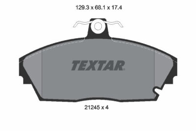 TEXTAR 2124502 Bremsbelagsatz Scheibenbremse Bremsklötze Bremsbeläge