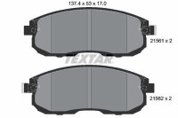 TEXTAR 2156201 Bremsbelagsatz Scheibenbremse Bremsklötze Bremsbeläge für NISSAN/SUZUKI