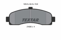 TEXTAR 2162601 Bremsbelagsatz Scheibenbremse Bremsklötze Bremsbeläge für NISSAN