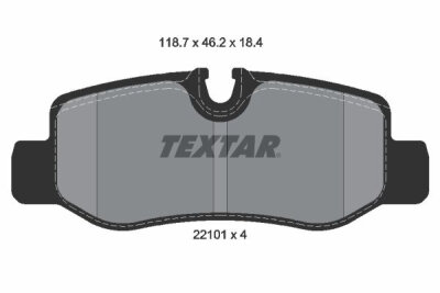 TEXTAR 2210101 Bremsbelagsatz Scheibenbremse Bremsklötze Bremsbeläge für MB