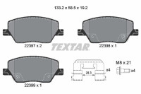 TEXTAR 2239701 Bremsbelagsatz Scheibenbremse Bremsklötze Bremsbeläge für FIAT