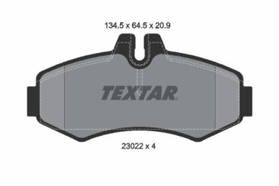 TEXTAR 2302201 Bremsbelagsatz Scheibenbremse Bremsklötze Bremsbeläge für MB
