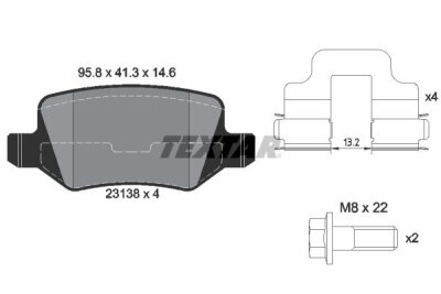 TEXTAR 2313803 Bremsbelagsatz Scheibenbremse Bremsklötze Bremsbeläge für MB
