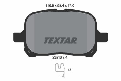 TEXTAR 2351302 Bremsbelagsatz Scheibenbremse Bremsklötze Bremsbeläge