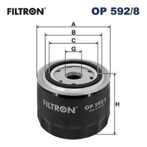 FILTRON OP 592/8 Ölfilter für  IVECO