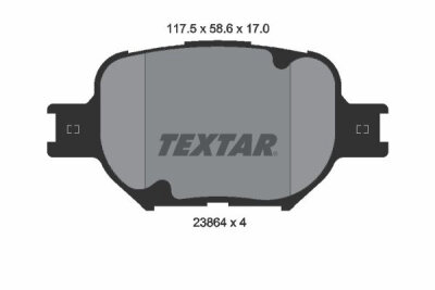 TEXTAR 2386401 Bremsbelagsatz Scheibenbremse Bremsklötze Bremsbeläge für TOYOTA
