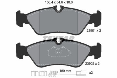 TEXTAR 2390101 Bremsbelagsatz Scheibenbremse Bremsklötze Bremsbeläge für MB
