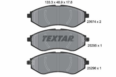 TEXTAR 2397406 Bremsbelagsatz, Scheibenbremse Bremsklötze Bremsbeläge für DAEWOO